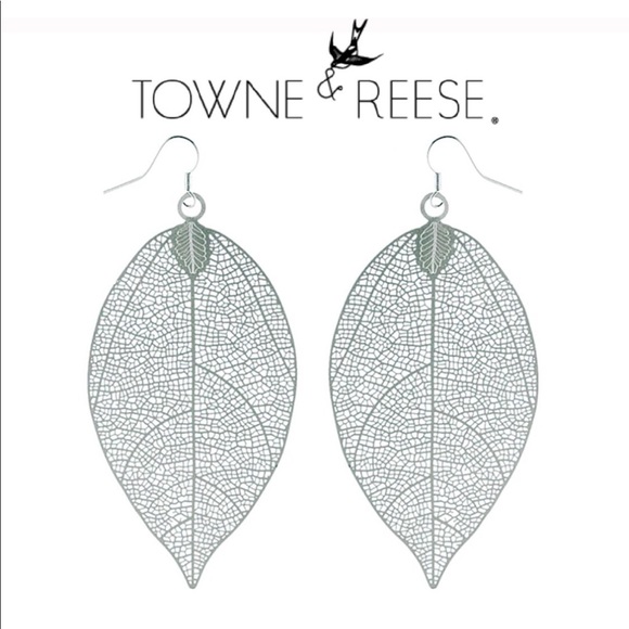 Towne & Reese Jewelry - Towne & Reese Silver Leaf Drop Earrings